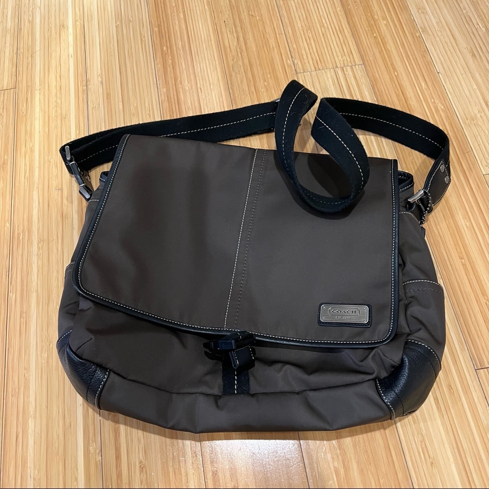 Coach Dark Brown Mens Messenger Bag